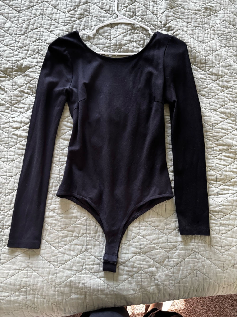 Lulu's Black Long-Sleeve Backless Bodysuit